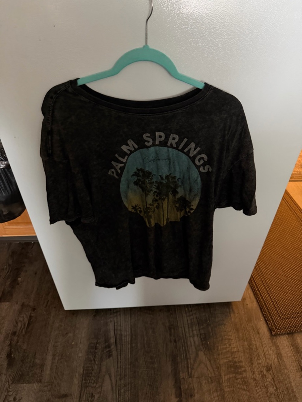 Time and Tru Black Palm Springs Sunset Graphic Tee